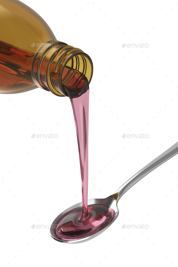 Pouring cough medicine syrup Stock Photo by magraphics PhotoDune